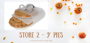 Bakers Sto N Go Cookie carrier is perfect for frosted cookies and iced cookies, even pies.  Will hold 2 nine inch pies.  Great for pumpkin pie, apple pie, or any pie.  Made in USA. Women Owned.